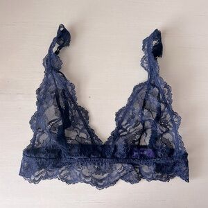 NWOT Journelle navy blue lace bralette - XS